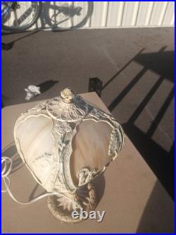 Antique Bradley & Hubbard Slag Glass Table Lamp Early 1900s Antique Bradley & Hubbard Slag Glass Table Lamp Early 1900s