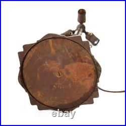 Antique Bradley & Hubbard attr Arts & Crafts 8 Panel Slag Glass Table Lamp c1920