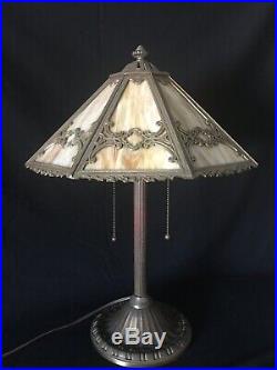 Antique Bradley & Hubbard slag glass Lamp