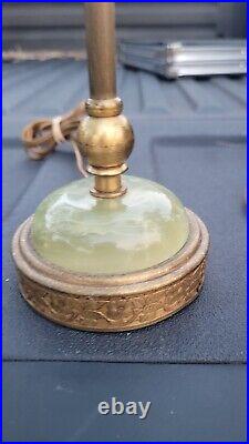 Antique Brass Boudior Gooseneck Lamp Set