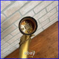 Antique Bronze Art Nouveau Victorian Lamp Base for Slag Glass / Stained Shade