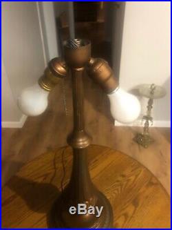 Antique Carmel Slag Glass Lamp