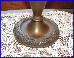 Antique Carmel Slag Glass Lamp Miller Bradley Hubbard Handel Era
