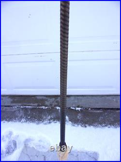 Antique Cast Iron Art Nouveau Floor Lamp Slag Glass Accents 63 tall
