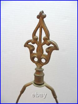Antique Cast Iron Feltman & Curme Lamp Base for Slag Glass Shade LAMP BASE ONLY
