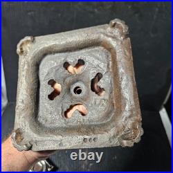 Antique Cast Iron Slag Glass Ball TABLE LAMP BASE Medieval Spanish revival