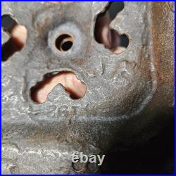 Antique Cast Iron Slag Glass Ball TABLE LAMP BASE Medieval Spanish revival