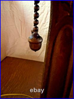 Antique Chicago Empire Co. Bent Slag Glass Lamp 4 light base with Acorn Pulls Antique Chicago Empire Co. Bent Slag Glass Lamp 4 light base with Acorn Pulls