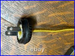 Antique Chicago Empire Co. Bent Slag Glass Lamp 4 light base with Acorn Pulls
