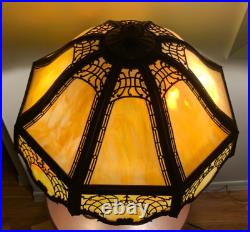 Antique Chicago Empire Slag Glass Lamp LARGE! Professionally Rewired GORGEOUS