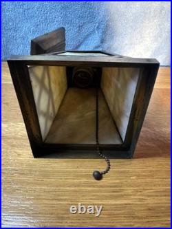 Antique Classic Arts & Crafts Hallway Mission Slag Glass Pendant Light Fixture