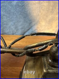 Antique Classic Arts & Crafts Hallway Mission Slag Glass Pendant Light Fixture