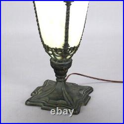 Antique Classical Slag Glass Torchiere Table Lamp in Street Lamp Form C1920 Antique Classical Slag Glass Torchiere Table Lamp in Street Lamp Form C1920