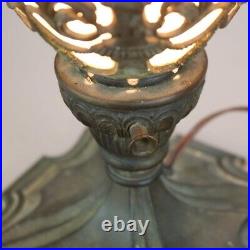 Antique Classical Slag Glass Torchiere Table Lamp in Street Lamp Form C1920 Antique Classical Slag Glass Torchiere Table Lamp in Street Lamp Form C1920