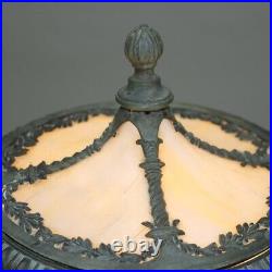 Antique Classical Slag Glass Torchiere Table Lamp in Street Lamp Form C1920 Antique Classical Slag Glass Torchiere Table Lamp in Street Lamp Form C1920