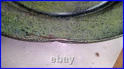 Antique Copper 16-Panel Green Slag Glass Pendant Fountain Lamp Combo (Gasolier)