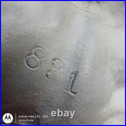 Antique E. Miller No 831 Bent 4 panel slag glass lamp Orig paint floral swag