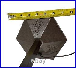 Antique Early 1900's Bradley & Hubbard Scene Slag Lamp With Original Signed Base