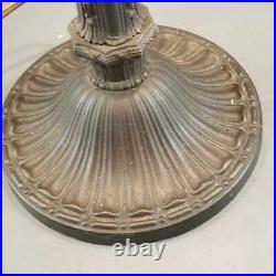 Antique Edward Miller Arts & Crafts Art Nouveau Caramel Slag Glass Lamp Marked