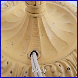 Antique Edward Miller Slag Glass Boudoir Lamp Edwardian Deco Caramel Works READ