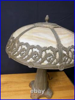 Antique Edward miller & Company Slag Glass lamp