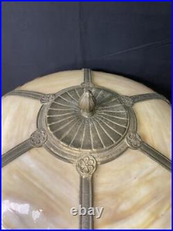 Antique Edward miller & Company Slag Glass lamp