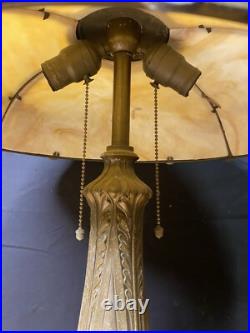 Antique Edward miller & Company Slag Glass lamp