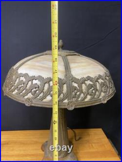 Antique Edward miller & Company Slag Glass lamp