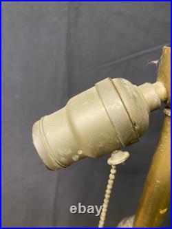 Antique Edward miller & Company Slag Glass lamp