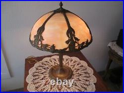 Antique Edwin Miller 1150 lamp slag glass curved lamp Art-Noveau, table type VG