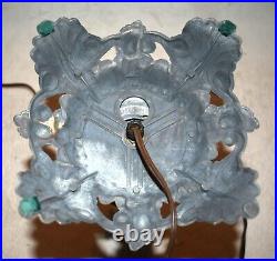 Antique End Of Trail 6 Panel Slag Glass Table Lamp Circa 1920's 18