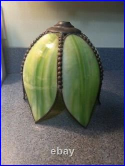 Antique Green Slag Lamp Shade Tulip