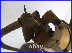 Antique Hammered Gooseneck Slag Glass Adjustable Piano Desk Lamp Arts & Crafts