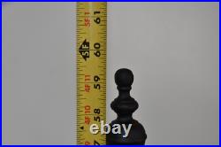 Antique Hand Hammered Wrought Iron Arts & Crafts Floor Lamp with Slag Glass Shade