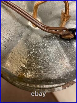 Antique Handel Lamp Base For Reverse Painted Lamp Or Slag Lamp Signed