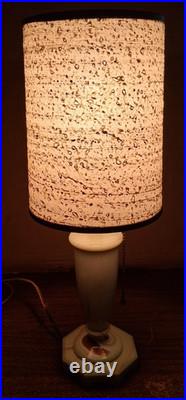 Antique Houze Green Slag Glass Table Lamp 1928 MarbleX Works