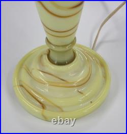 Antique Houze Green Slag Glass Table Lamp Houze X 1928 MarbleX Glows Works