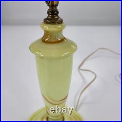 Antique Houze Green Slag Glass Table Lamp Houze X 1928 MarbleX Glows Works