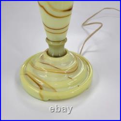 Antique Houze Green Slag Glass Table Lamp Houze X 1928 MarbleX Glows Works