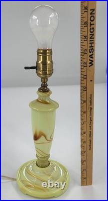 Antique Houze Green Slag Glass Table Lamp Houze X 1928 MarbleX Glows Works