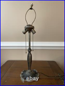 Antique Lamp Base For Reverse Painted Lamp Or Slag Glass Lamp