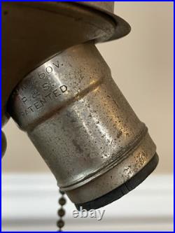 Antique Lamp Base For Reverse Painted Lamp Or Slag Glass Lamp