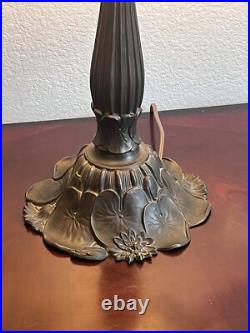 Antique Lighting Victorian Style Electric Slag Glass Table Lamp