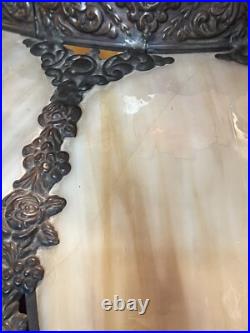 Antique Lighting Victorian Style Electric Slag Glass Table Lamp