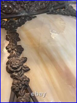 Antique Lighting Victorian Style Electric Slag Glass Table Lamp