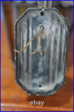 Antique Metal Exterior Wall Sconce Light Fixture Porch Lamp Gothic Slag Glass