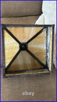 Antique Meyda Arts & Craft Camel Mission Pyramid Egypt Slag Glass 3 Switch Lamp