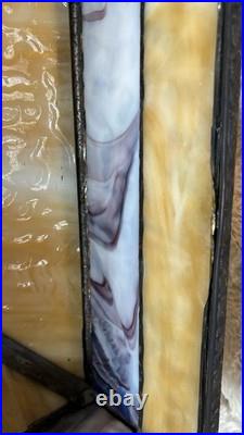 Antique Meyda Arts & Craft Camel Mission Pyramid Egypt Slag Glass 3 Switch Lamp