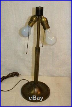 Antique Miller 1053 Six Sided Slag Glass Lamp
