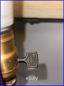 Antique Miller Arts & Crafts Slag Glass Table Lamp Signed C1920